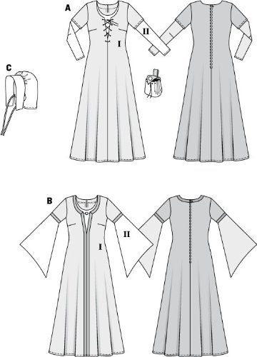 MITTELALTER Gewandung/Kostüm Schnittmuster